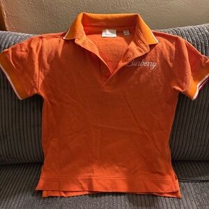 Burberry Kids Vibrant Orange Polo